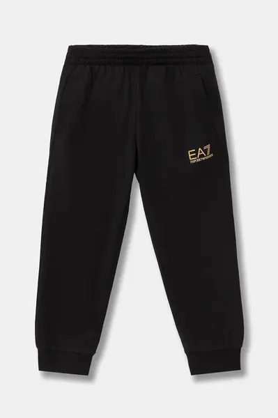 Dětské bavlněné tepláky EA7 Emporio Armani