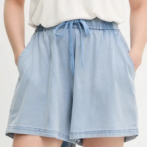 Kraťasy Answear.LAB dámské, modrá barva, high waist
