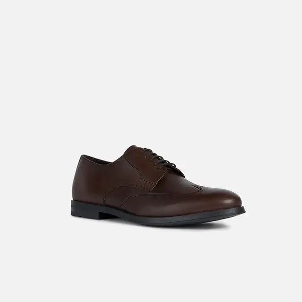 Dark brown men's formal shoes Geox Decio - Men's