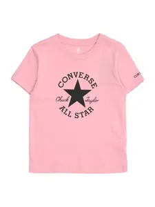 CONVERSE Tričko  ružová / čierna