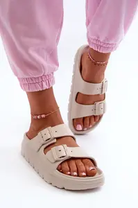 EVENTO Dámske Piankové Žabky Na Platforme Bežové Melorea