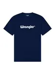 WRANGLER Tričko 'LOGO TEE'  námornícka modrá / biela