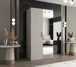 Šatní skříň Abi Bari 2 Rozměry: 100 cm, Pásky / úchyty: Kašmír, Barva korpusu + barva dveří: Kašmír + Kašmír