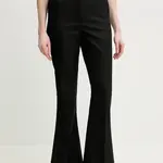 Kalhoty Gestuz dámské, černá barva, přiléhavé, high waist, 10909903