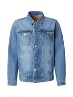 JACK & JONES Prechodná bunda  modrá denim