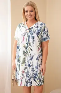 Plus size šaty s krátkým rukávem