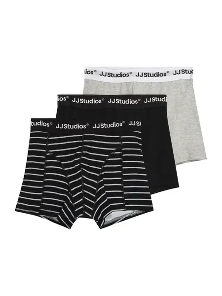 Jack & Jones Junior Nohavičky 'JACSOHO'  sivá melírovaná / čierna / biela