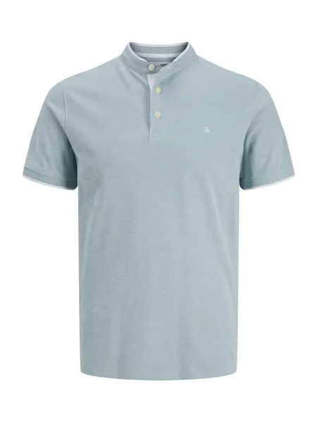JACK & JONES Tričko 'JJEPAULOS'  modrozelená / biela