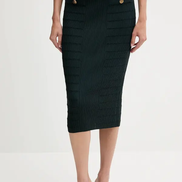 Sukně Guess EVANGELINE zelená barva, midi, pouzdrová, W5YD66 Z0130