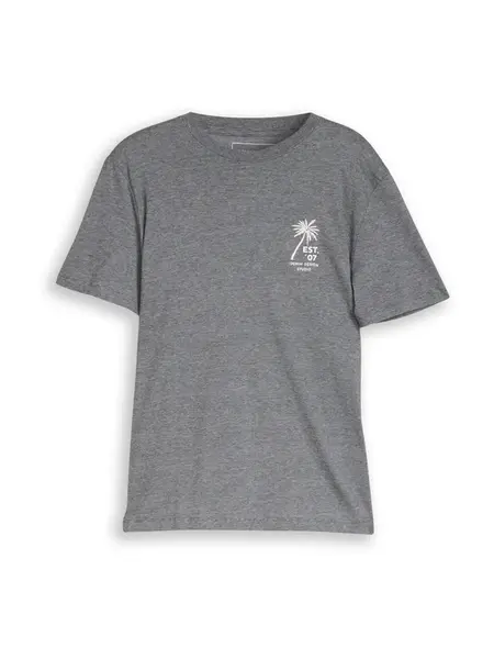 TOM TAILOR DENIM Tričko  sivá / biela