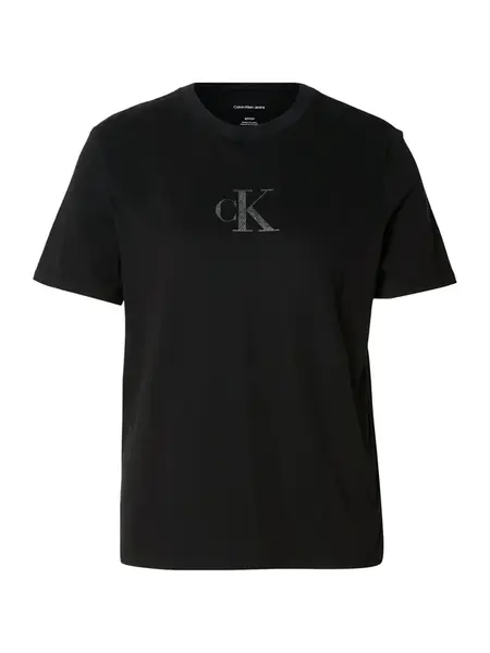 Calvin Klein Jeans Tričko 'Classic'  čierna / strieborná