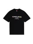 Tommy Jeans Tričko 'Classic Gradient Relaxed'  pastelovo modrá / svetložltá / ružová / čierna