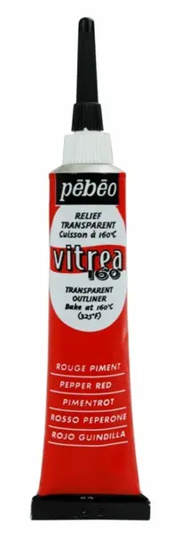 Kontura na sklo Vitrea 20ml – červená pepper