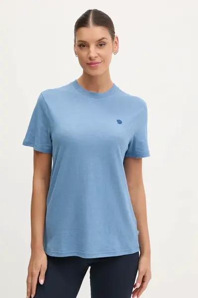 Tričko Fjallraven Hemp Blend modrá barva, F14600163