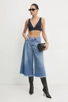 Džínový top Pinko tmavomodrá barva, 104609 A2DV