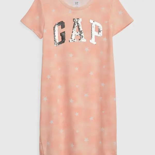 Ružové dievčenské šaty s logom GAP