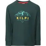KILPI VERATI Chlapčenské bavlnené tričko s dlhým rukávom, tmavo zelená, veľkosť
