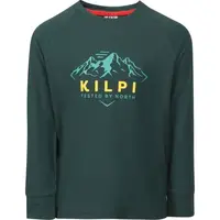 KILPI VERATI Chlapčenské bavlnené tričko s dlhým rukávom, tmavo zelená, veľkosť