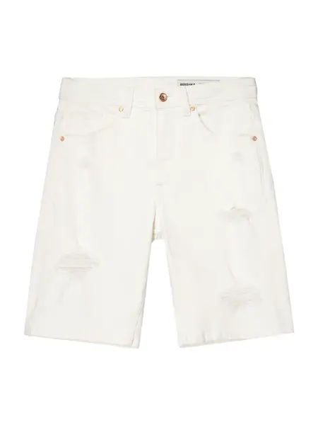Bershka Džínsy  biely denim
