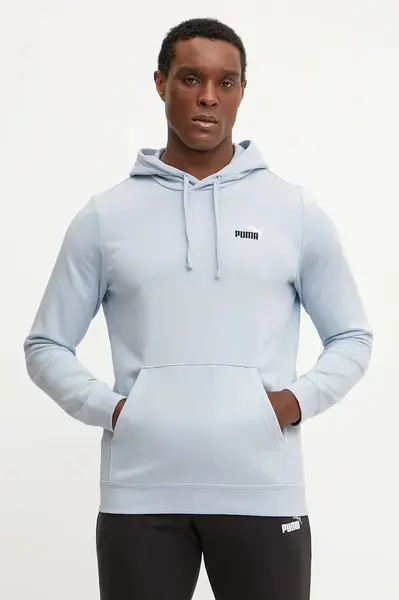 Mikina Puma pánská, modrá barva, s kapucí, s aplikací, 684719