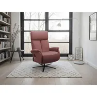 Sit & More RELAXAČNÍ KŘESLO, kůže, červenohnědá