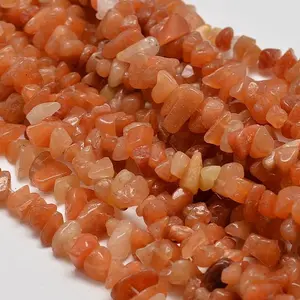 Chip Natural Red Aventurine Beads Strands