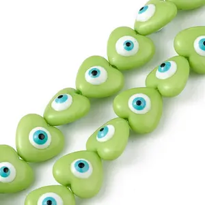 Evil Eye Resin Beads Strands