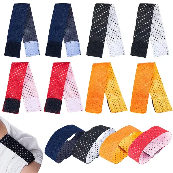 8Pcs 4 Colors Cloth Jersey Sleeve Bands