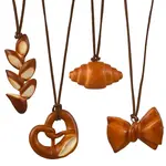 4Pcs 4 Styles PVC Simulated Bread Pendant Decorations
