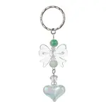 Acrylic Heart with Bowknot Keychains