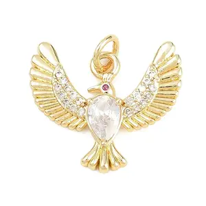 Brass Micro Pave Cubic Zirconia Pendants