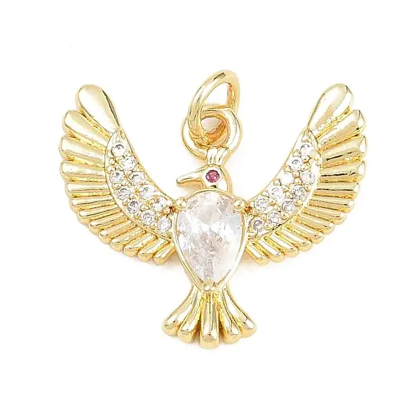 Brass Micro Pave Cubic Zirconia Pendants