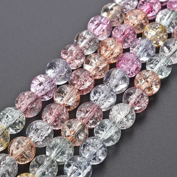 Crackle Glass Beads Strands