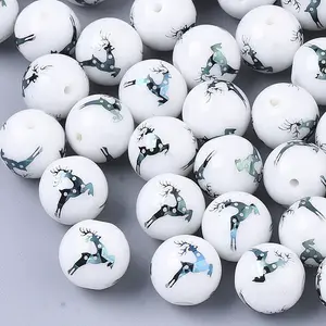 Christmas Opaque Glass Beads