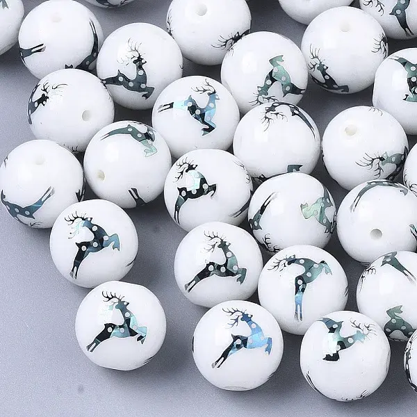 Christmas Opaque Glass Beads