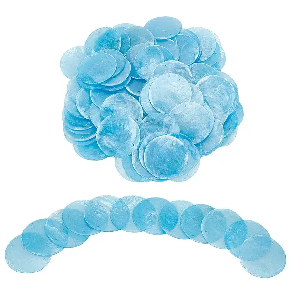 Dyed Natural Capiz Shell Connector Charms