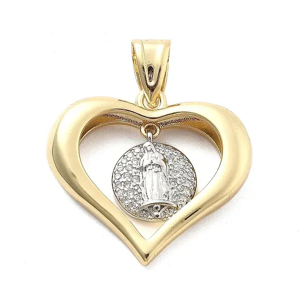 Rack Plating Brass with Cubic Zirconia Pendants