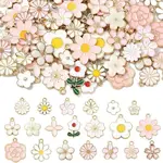 80Pcs 20 Styles Alloy Enamel Pendants