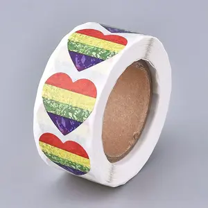 Heart Shaped Stickers Roll