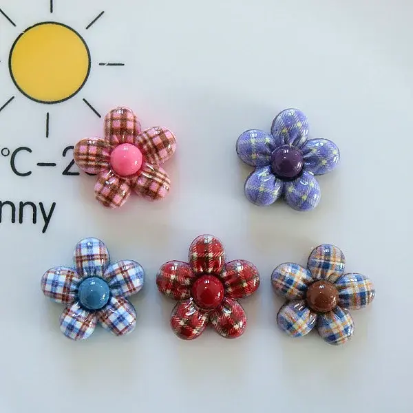 Tartan Pattern Opaque Resin Cabochons