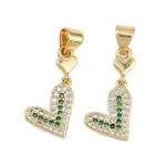 Brass Micro Pave Cubic Zirconia Pendants