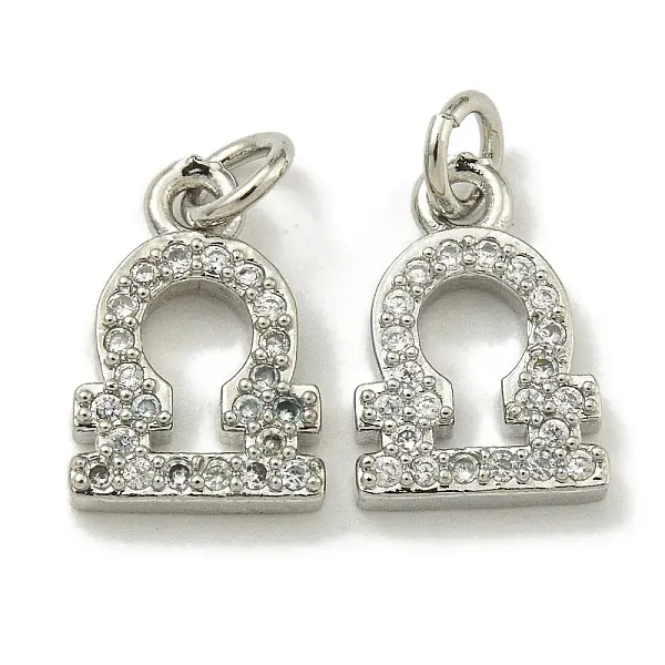 Rack Plating Brass Micro Pave Cubic Zirconia Pendants