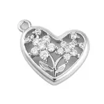 Brass Micro Pave Clear Cubic Zirconia Pendants