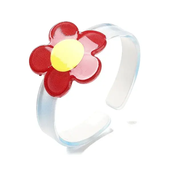 Flower Resin Cuff Bangle for Children