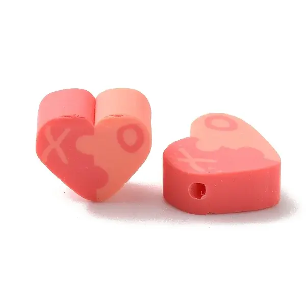 Valentine's Day Theme Handmade Polymer Clay Beads