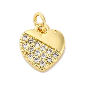 Brass Micro Pave Cubic Zirconia Pendants