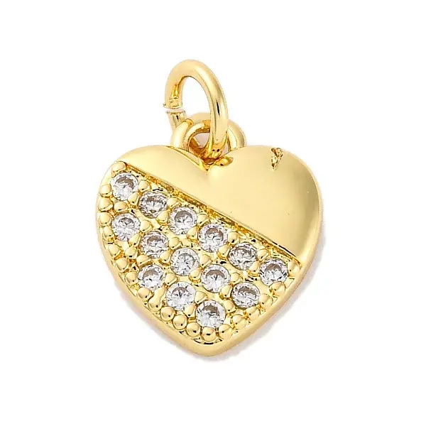 Brass Micro Pave Cubic Zirconia Pendants