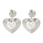Rack Plating Heart Brass Stud Earrings