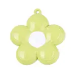 Spray Painted Alloy and Enamel Big Pendants