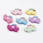 Natural Wood Printed Beads